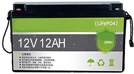 TGHY LiFePO4 Batteria al Litio 12V 12-200AH Ferro Fosfato Ricaricabile con Oltre 2000 Volte Deep Cycle e Protezione BMS per Camper solari Carrelli Golf marini Alimentazione Emergenza,12.8v12ah