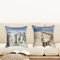 Ulticool - Kissenhülle - Strand Küste Niederlande - Set von 2 Motiven – 45 cm x 45 cm - Dekokissen ohne Füllung - Kissenbezug Zubehör für Sofa/Bett - Blau Weiß