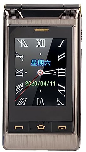 Klapphandy für Senioren, 2G Klapptelefon, HD Dual Screen Display, Große Tasten, 5900 mAh Zwei SIM Kartensteckplätze, Entsperrtes Seniorenhandy (Trüben)