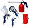 Kit 5 Accesori per Compressore utensili ad Aria Compressa Aerografo + Gonfiatore per Pneumatici + Soffiatore per Pulizia + Pistola di Soffiaggio + Tubo a spirale