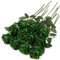Tifuly Green Fake Roses Artificial Flowers - 10 Pcs Fake Artificial Vintage Green Roses Silk Flowers with Stems for Home Wedding Hotel Office Centerpiece Decor