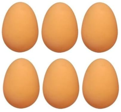 LND Gifts Bouncy Egg Set: Children's Pack of 6 Rubber Bouncing Eggs Balls, Ideal for Egg and Spoon Race, Perfect Egg Toy for playing Practical Jokes and Easter Gifts.