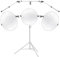 NEEWER Trireflektor halter Mount für Fotostativ, 108cm Teleskop Dreifach Reflektor Halterung, Ausziehbarer Galgenarm Querstange, 180° Neigung für zusammenklappbaren Reflektor Ständer im Freien, ST-RF3