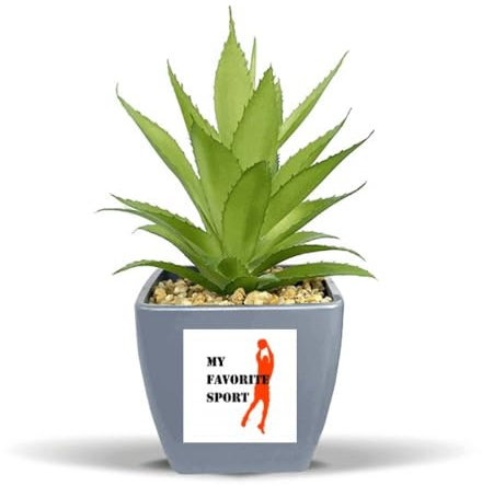 no/no Like Sports Fitness Balanced Basketball Fake Ananas Blumentopf Vase Mini Decor