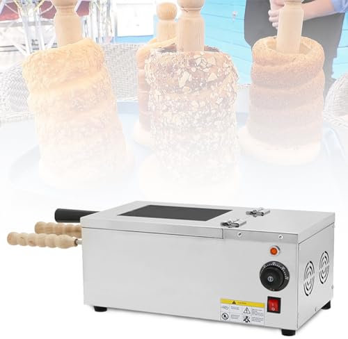 Máquina eléctrica para Hacer Pasteles con Chimenea, máquina para Hacer gofres rodantes, máquina para Hacer Pasteles con Chimenea para Helados, Horno para Pan, Chimenea Hueca redond