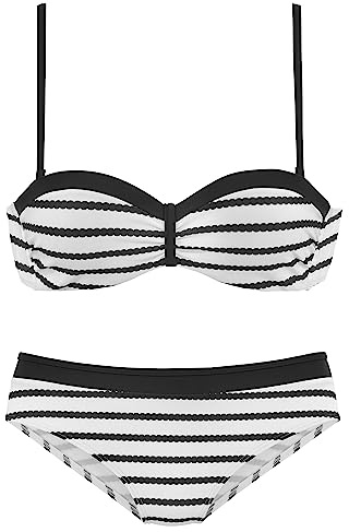 Lascana Damen Bügel-Bandeau-Bikini recyceltes Obermaterial | recyceltes Obermaterial