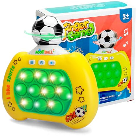 Pop it Elettronico Quick Push Pop Game Fidget Toys Pro con Console per pallone da Calcio girevole 360° per Bambini e Adulti, Giocattolo Antistress, Gioco Bubble Palmare, Regalo per Ragazzi, Ragazze