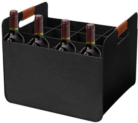 Flaschentasche 12 Flaschen, Bottle Bag Aus Filz Mit 12 Fächer, Wiederverwendbar Flaschenträger Männerhandtasche, Flasche Tasche Filztasche Einkaufstasche Für Bierflaschen Weinflasche Getränketasche