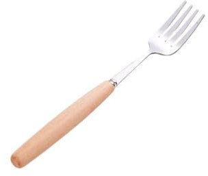 BLMAGS wunderschönen Besteckset aus Edelstahl mit Holzgriffen, wiederverwendbares Besteckset, Messer, Gabel und Löffel, Obstgabel für zu Hause beim Camping Praktisch