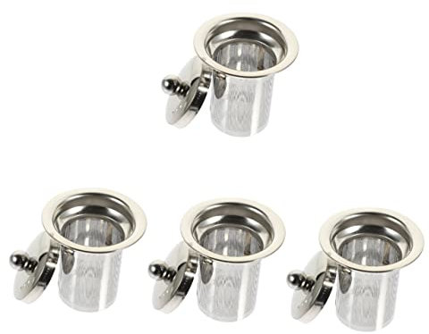 Amosfun Teesieb Isolierkanne 4 Stück Teesiebe eier Filter -filter Filterzubehör filter Aus Edelstahl -ei Kaffee sieb Für Zu Hause sieb Aus Edelstahl Rostfreier Stahl Silver