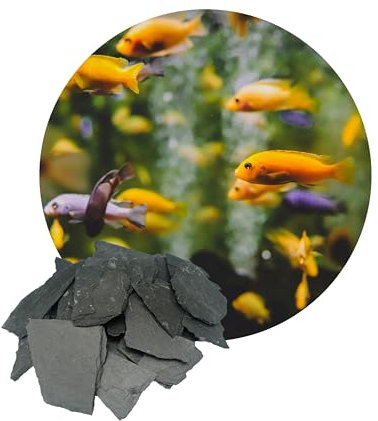 Schiefersplitt 5 cm bis 20 cm Platten Bruch Zier Stein Kies Terrarium Aquarium Terrarium, Deko 25 kg Schieferplatten Steine Bruchplatten Schieferbruch Ziersplitt Reptilien Schieferplatte
