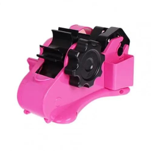 FYJL Scotch Distributeur de Ruban adhésif 3 Couleurs, Tampon antidérapant, Machine de découpe de Ruban de Bureau Semi-Automatique, Outil de Coupe Devidoir Scotch(Red)