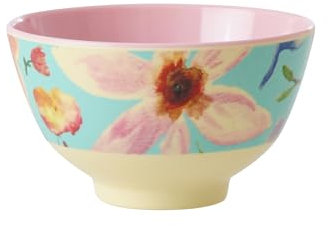 RICE Melamin Schüssel klein - mint -Selma Flower Print