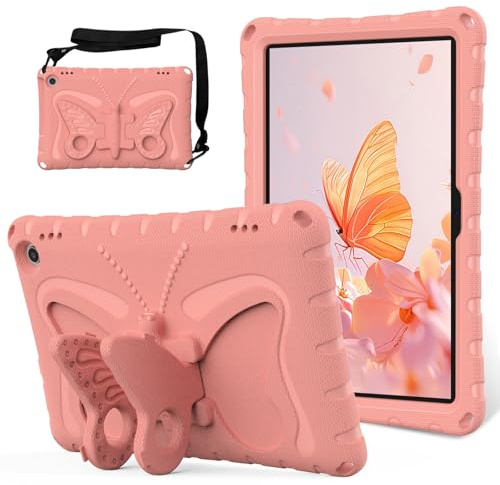 Tablet Protection Case Compatible with Kindle Fire Max 11 Tablet Case(13th Generation, 2023 Release), Tablet Light Weight EVA Rugged Shockproof Protective Cover with Shoulder Strap Case Butterfly Kids