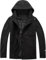 Ynport Crefreak Trench Coat d’extérieur Imperméable léger pour Hommes Veste de Pluie Veste à Capuche de Trekking Coupe-vent pour la Randonnée et les Sports de Montagne, Noir, L