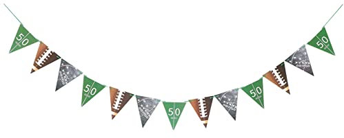 Abaodam Wimpelkette Mit Fußballmotiv Rugby-wimpelkette Sport-geburtstags-pull-flagge Für Jungen Und Mädchen