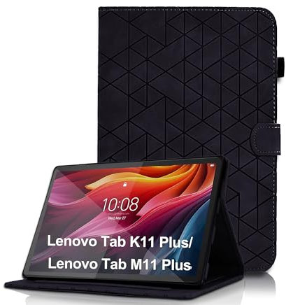 Custodia per Lenovo Tab K11 Plus/Lenovo Tab M11 Plus 11.45 Pollici Multi-angli Cover con Funzione di Supporto Pelle PU Flip Tablet Case - Nero
