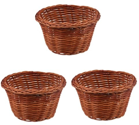 3St Aufbewahrungskorb für Ostern kleiner Weidenkorb Brotkorb aus Weide Brotkörbe für den Tisch ablagekörbe kühlkorb einkaufskorb ostern aufbewahrungskorb Osterkorb Bambus MAGICLULU