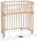 babybay Boxspring Beistellbett aus massivem Buchenholz/kompakt & verwandelbar/Kinderbett Höhe stufenlos verstellbar/mitwachsendes Babybett (Natur unbehandelt) / inkl. Matratze, Gitter, Rollen