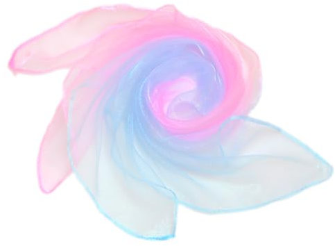 20 Stück Square Jongliertücher,Tanz Tücher Set,Bunte Farbverlauf Chiffontücher Schal,Damen Kopftuch Seidentuch 60x60cm für Sensorisches Werkzeug,Tanzen Jonglieren,Rosa Blau