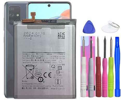 MUKUZI Batterie compatible avec Galaxy A71 SM-A715 téléphone portable (remplacement pour EB-BA715ABY)