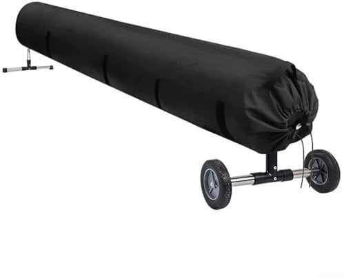 Weather Resistant 420D Oxford Cloth Pool Solar Reel Cover with Adjustable Straps and Drawstring (16FT)