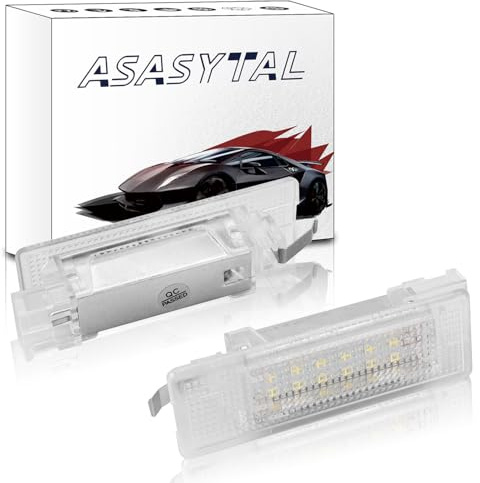 Asasytal SMD Kofferraumbeleuchtung, Auto Kofferraum Handschuhfachbirne, Kompatibel mit VW Golf MK4/5/6/7 Jet-ta Pas-sat B6/7/8 CC S-cirocco T-iguan Tou-ran T5 usw.,2*Model B 24mm-Tiefe