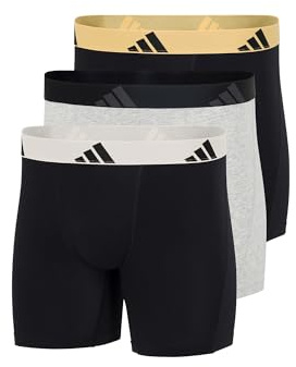 adidas Herren Boxer Brief (3 Pack) - Active Flex Cotton - Boxershorts - Bequeme Unterwäsche