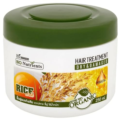 Biowoman Masque Capillaire Hydratant et Réparateur à l’Extrait de Riz et Huile de Jojoba – Soin Revitalisant pour Cheveux Secs et Abîmés