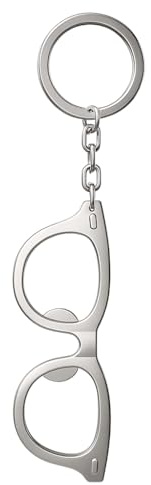DONWOIE Glasses Bottle Opener Keychain Keyring Bag Charms for Women | Cool Key Rings with Beer Wine Bottle Opener Pendant Gifts for Book Lovers Boys Family Farther and Brother
