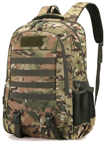 Grtheenumb Camo-Büchertasche, Camouflage-Rucksack, Jagdrucksack mit großer Kapazität, leichte Outdoor-Sport-Angel-Campingtasche für Herren