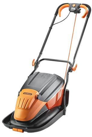 LawnMaster Falciatrice elettrica Hover da 1700 W, 33 cm, scatola di raccolta dell'erba, altezza di taglio regolabile, per prati di piccole e medie dimensioni, 2 anni di garanzia
