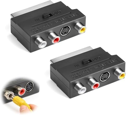 GERUI 2 Pcs AV Audio Video Adapter, Langlebiger Adapter Für Optimale Bild