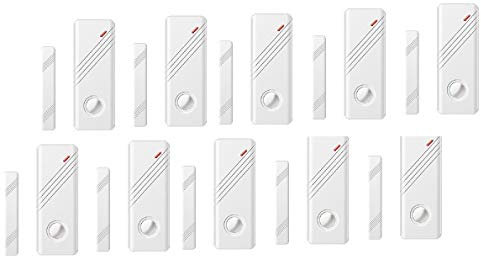 KIT N° 10 SENSORI MAGNETICI PORTE E FINESTRE WIRELESS BIANCHI ANTIFURTO ALLARME