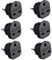 Q4U Q4UP6 Travel Adapter UK to Europe Black Plug Adapter UK to EU, UK 3 Pin to Plug European/France/Poland/Europe (EU) 2 Pin Adapter Travel – Pack of 6