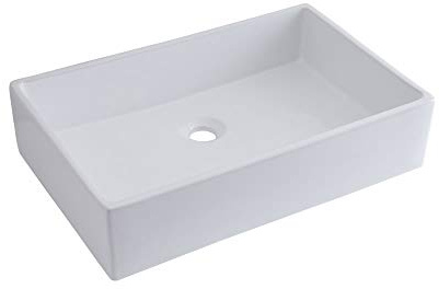 MILANO White Ceramic Rectangular Countertop Bathroom Basin Sink 600 x 390mm