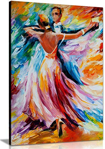 Leonid Afremov Ölgemälde auf Leinwand, abstrakt, für Wohnzimmer, Heimdekoration, Dance Waltz, 76x51 cm (30x20in)