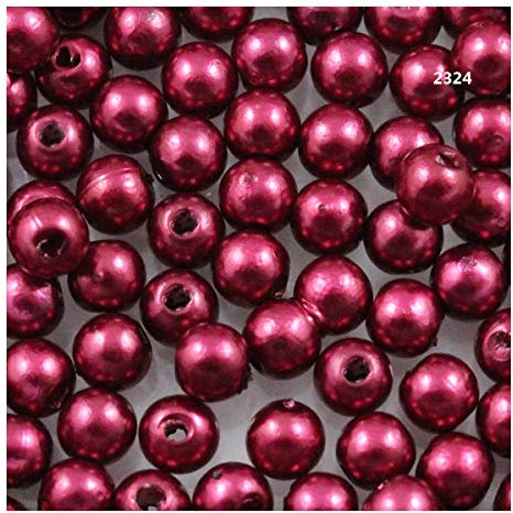 300 Acrylic Faux Pearl Beads 5mm *19 Colours* Beading Wedding Crafts (Burgundy C2324)