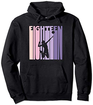 18. Geburtstag Geschenk Volleyball Beachvolleyball Mädchen Pullover Hoodie