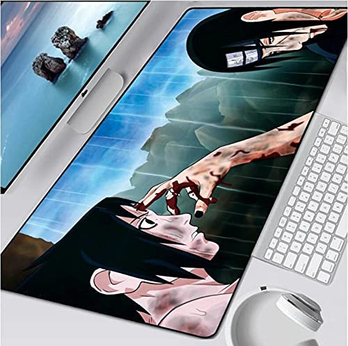 Mauspads Großes Mauspad Anime Itachi und Sasuke Computer Mousepad Gaming Gamer Tastatur Mat 900x400mm