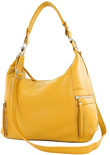modamoda de T229 Damen Schultertasche Shopper aus Leder Large handmade in Italy
