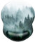ITNRSIIET Tapis de Souris avec Repose-Poignet en Gel, Confort avec Repose-Poignet Ergonomique, Base en PU antidérapant, pour Ordinateur et Ordinateur Portable, forêt de Brouillard
