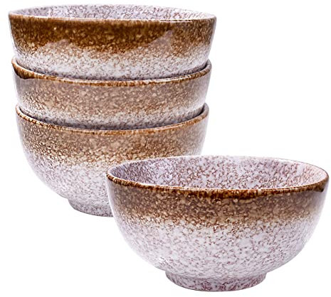 Japanische Reisschalen 4er Set asiatische Reisschalen 4,5 Zoll Suppenschalen Müslischalen