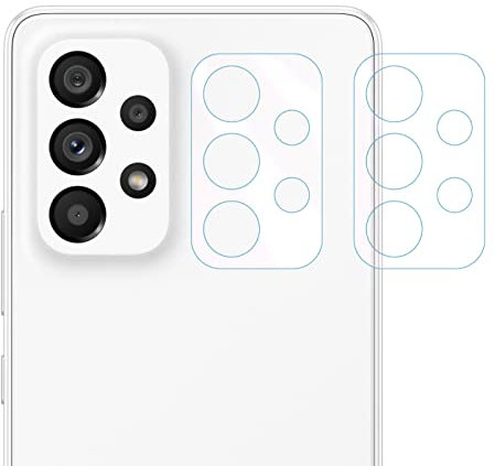 Fonetek® Pack of 2, Compatible with Galaxy A73 5G, Camera Rear Lens Tempered Glass Protector Shield Guard Covers for Samsung Galaxy A73 5G