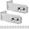 2PCS Chiusura a scatto per porta Lucchetto Hasp in Acciaio Inossidabile con Viti per Porta di Giardino Porta Interna 4 Pollici Argento