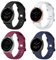 VELULYX silicona Correa compatible con Garmin Vivoactive 4S/Venu 2S/Venu 3S/Vivomove 3S,18mm correa para Fossil Mujer Gen 6/Fossil Mujer Gen 5E/Fossil Mujer Q Venture HR Gen 4/Withings Steel HR 36mm