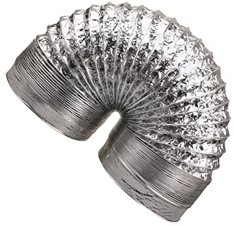 DOITOOL 1pc Inch Foil Exhaust Lines Vent Cooling Ducting Cold Xcm Heating, for Heating * Hose, System Dryer Kitchen Layers Ventilation Extension Flexible Fan Rooms Conditioning Flex Pipe