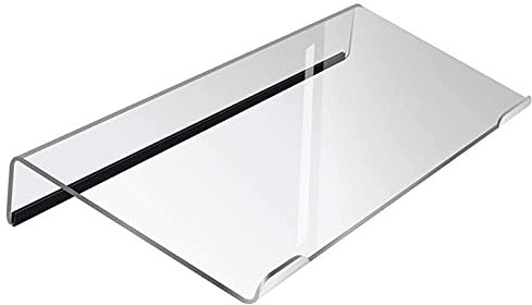 TBHOME 1 Bandeja de Teclado, Soporte de Teclado de Computadora Inclinado Transparente, Soporte para Elevador Del Teclado, Mecanografía Ergonómica Fácil, con Estuche Anti-Deslizamiento de Silicona/40Cm