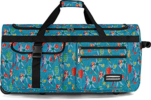 normani Stabile Reisetasche Trolley Big Size XL 80-150 Liter mit 2 Rollen –Robust und wasserabweisend - Leichter Reisetrolley XL Tasche NEU Verschiedene Größen Farbe Tropical / 80 Liter