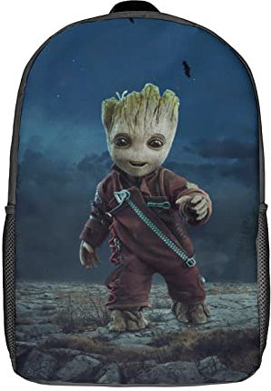 Groot Rucksäcke Kinderschulrucksack Schultasche 3D-gedruckte Anime-Charaktere Schultasche Für Jungen Grund- Und Mittelschüler 17zoll